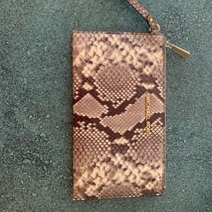 Snakeskin wristlet
